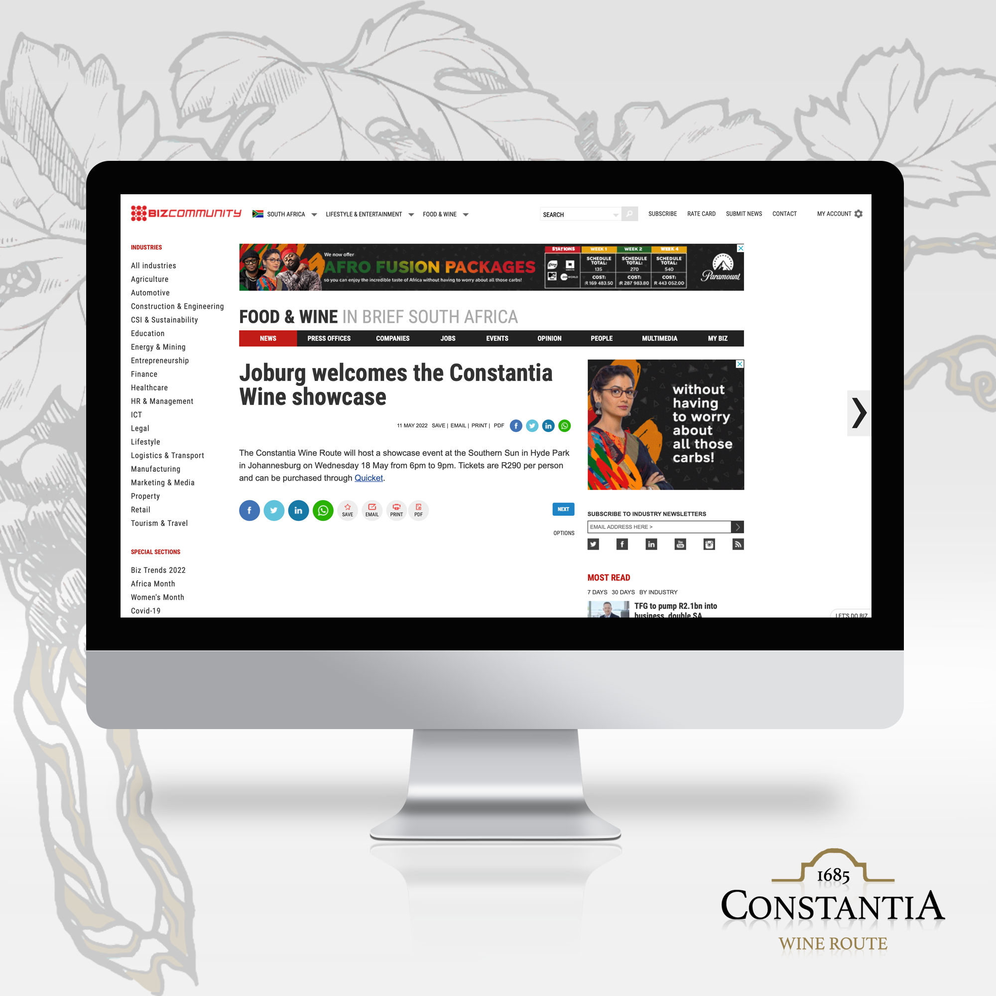 Featured image for “Joburg welcomes the Constantia Wine showcase”