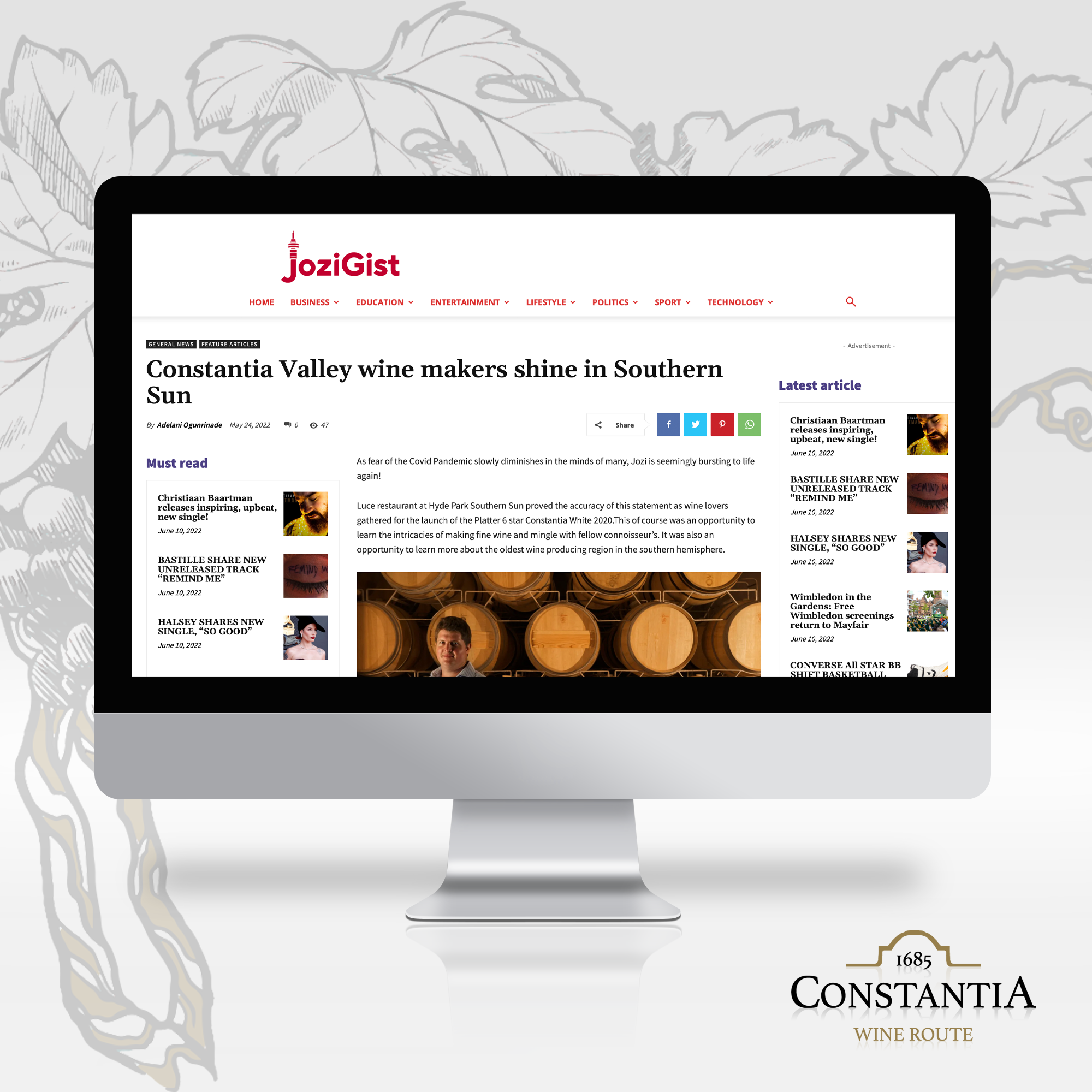 Featured image for “Constantia Valley winemakers shine in Southern Sun”