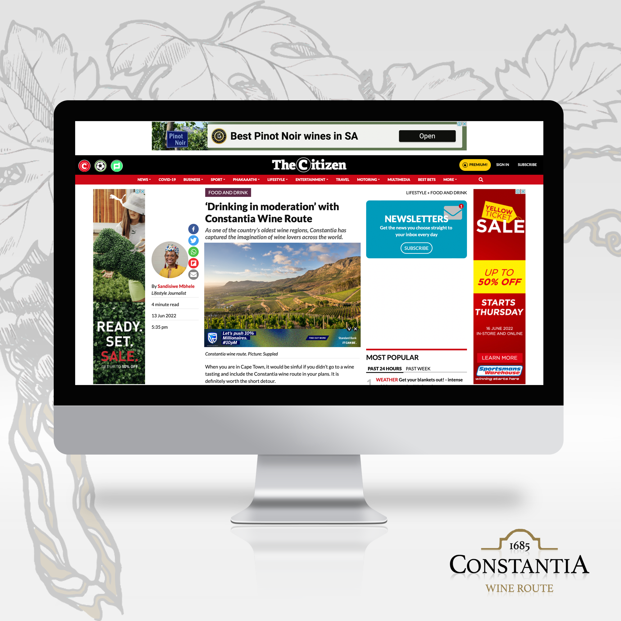 Featured image for “‘Drinking in moderation’ with Constantia Wine Route”